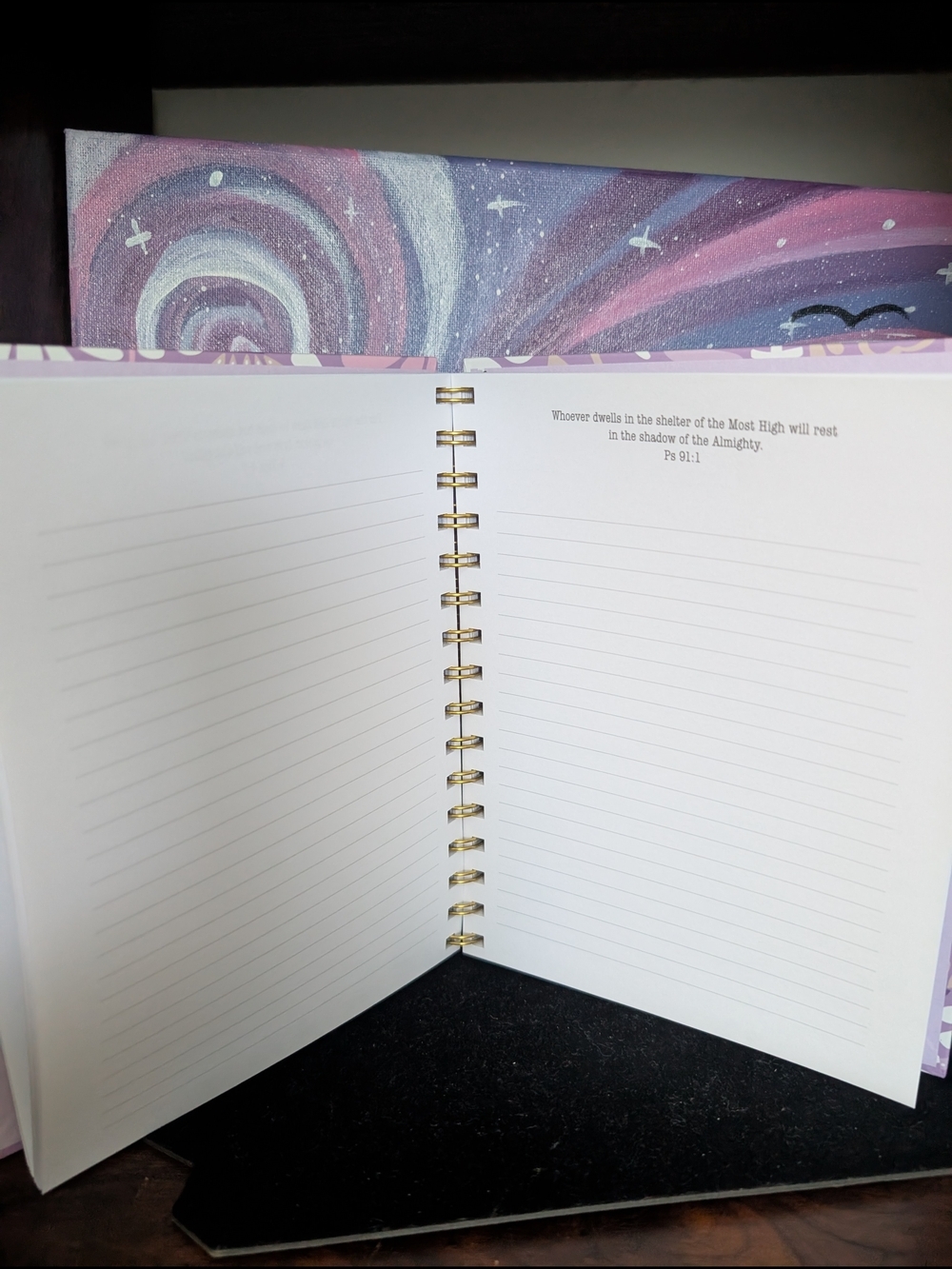 Amazing Grace Spiral Notebook - Pink Lavender Floral Journal - Picture 2 of 2